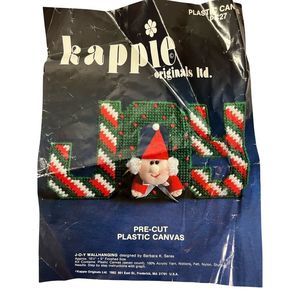 VINTAGE 1982 Kappie Originals Christmas JOY Wallhanging Craft Kit